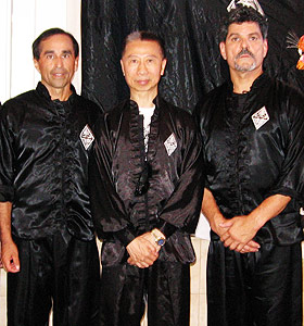 Photo of Sifu Paul Kinney, Sigung Lam Chun Fai, Sifu Lester Figueroa